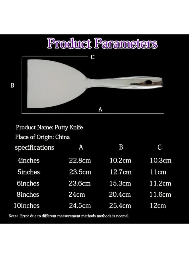 5 Inch Heavy Duty 420 Stainless Steel Multi Purpose Scraper Shovel Chopper Trowel - Image 3